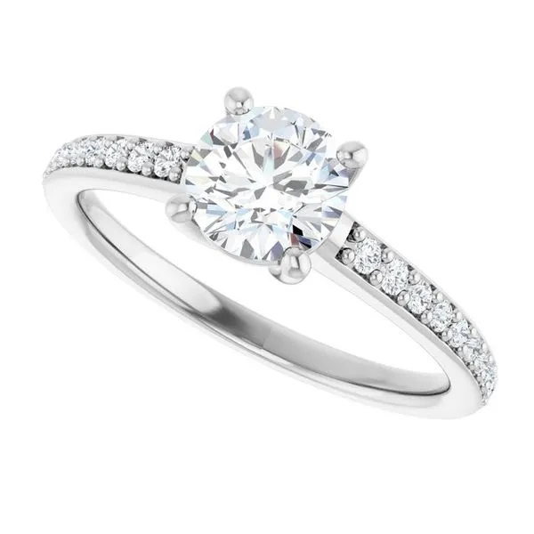 V-End Prong Engagement Ring Image 5 Eskews Fine Jewelers Lee's Summit, MO