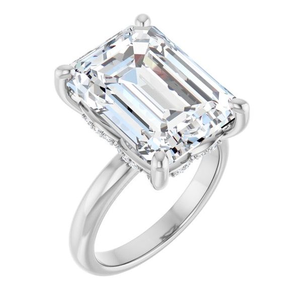 Hidden Halo-Style Engagement Ring