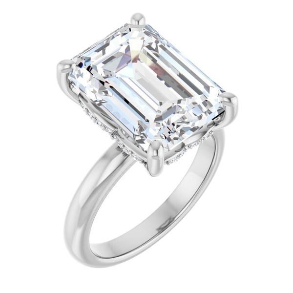 Hidden Halo-Style Engagement Ring