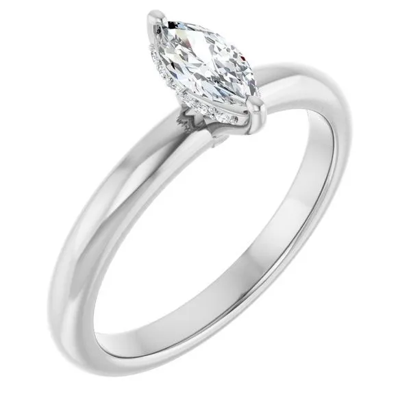 Hidden Halo-Style Engagement Ring