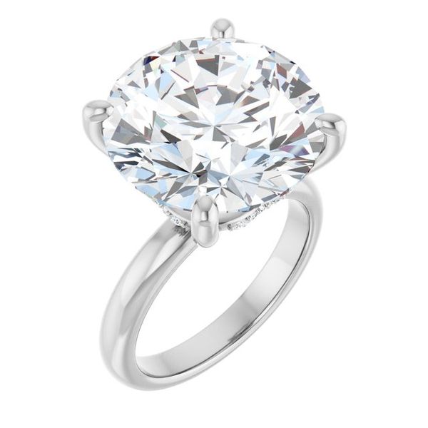 Hidden Halo-Style Engagement Ring