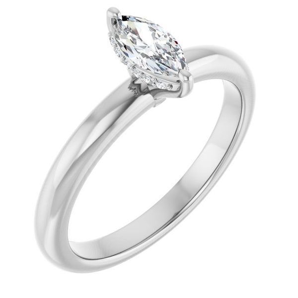 Hidden Halo-Style Engagement Ring