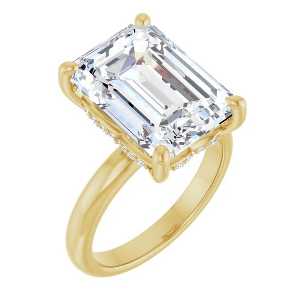 Hidden Halo-Style Engagement Ring