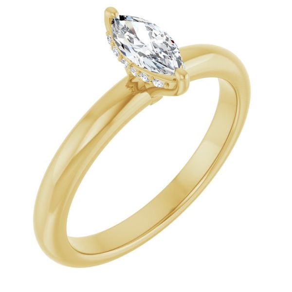 Hidden Halo-Style Engagement Ring
