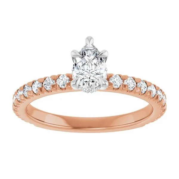 Claw-Prong Hidden Halo-Style Engagement Ring Image 3 Don's Jewelry & Design Washington, IA