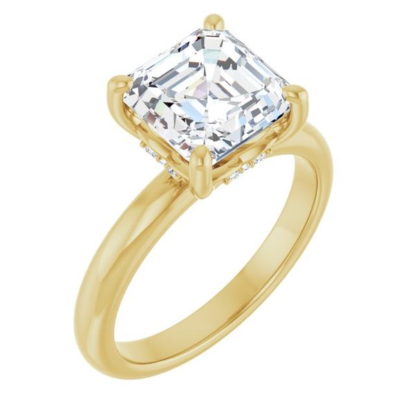 Hidden Halo-Style Engagement Ring