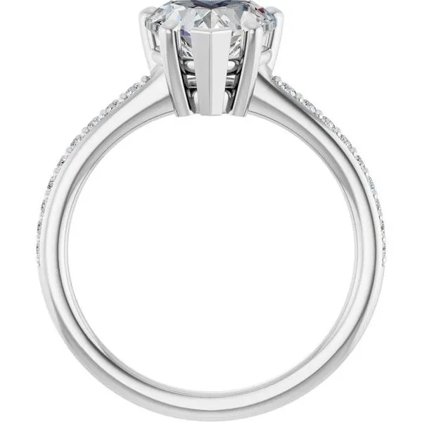 V-End Prong Engagement Ring Image 2 Rox Atlanta Jewelers Decatur, GA