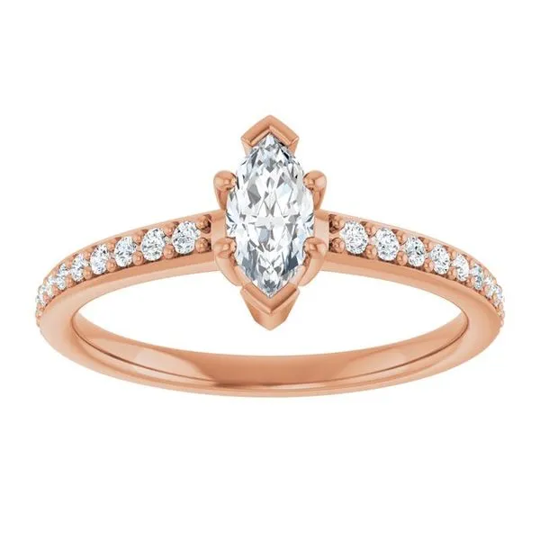 V-End Prong Engagement Ring Image 3 Eskews Fine Jewelers Lee's Summit, MO