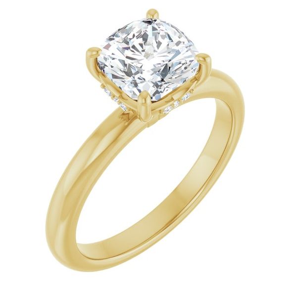 Hidden Halo-Style Engagement Ring