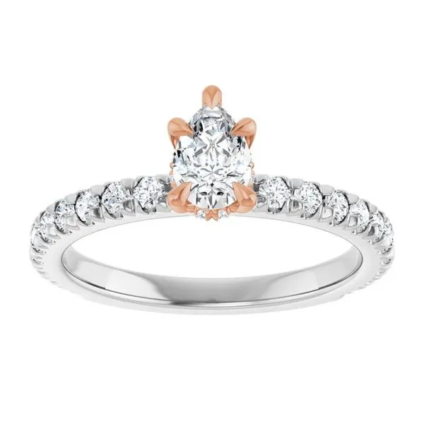 Claw-Prong Hidden Halo-Style Engagement Ring Image 3 Michael Szwed Jewelers Longmeadow, MA