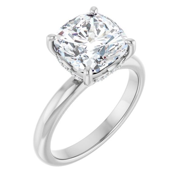 Hidden Halo-Style Engagement Ring
