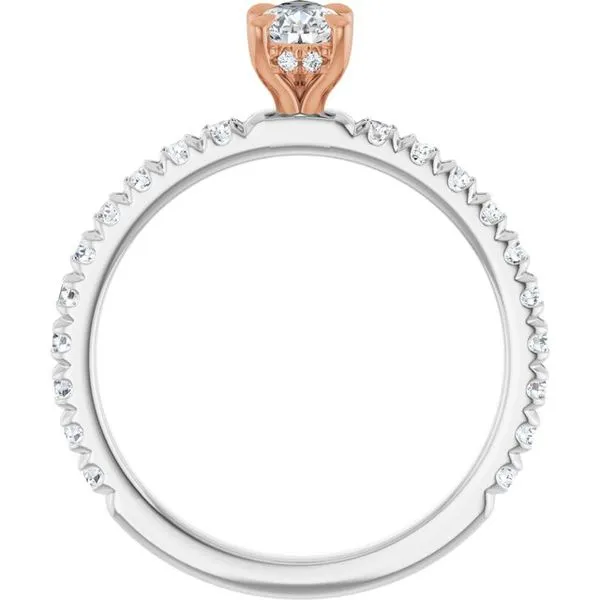 Claw-Prong Hidden Halo-Style Engagement Ring Image 2 Don's Jewelry & Design Washington, IA