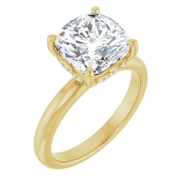 Hidden Halo-Style Engagement Ring