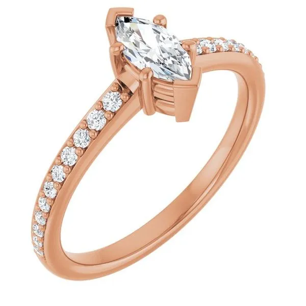 V-End Prong Engagement Ring Rox Atlanta Jewelers Decatur, GA
