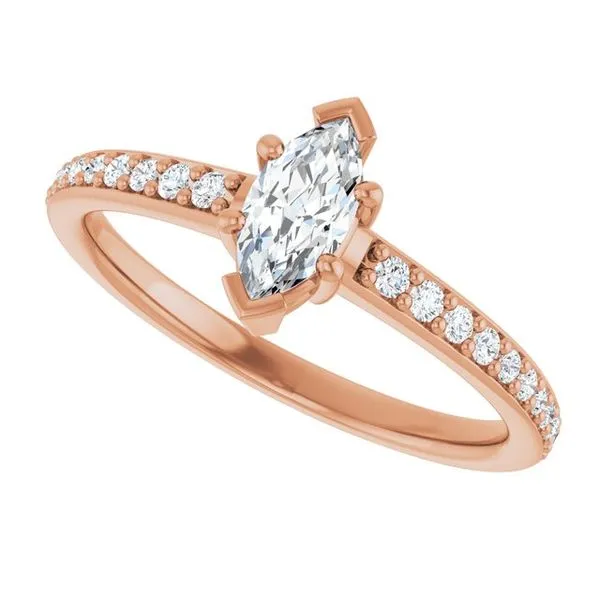 V-End Prong Engagement Ring Image 5 Rox Atlanta Jewelers Decatur, GA