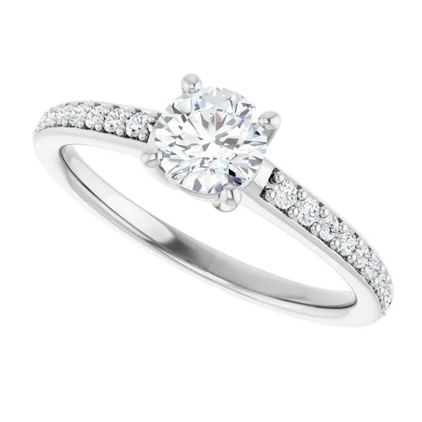 V-End Prong Engagement Ring Image 5 Rox Atlanta Jewelers Decatur, GA