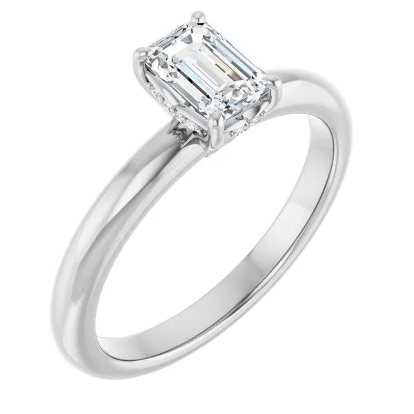 Hidden Halo-Style Engagement Ring