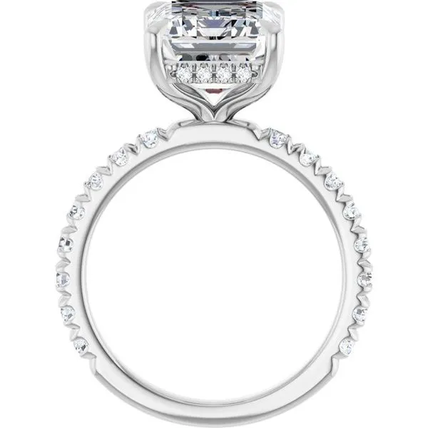 Claw-Prong Hidden Halo-Style Engagement Ring Image 2 Arezzo Jewelers Elmwood Park, IL