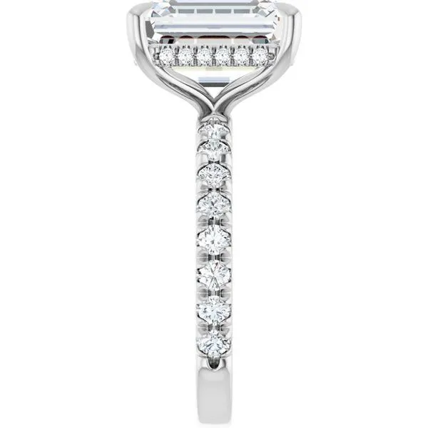 Claw-Prong Hidden Halo-Style Engagement Ring Image 4 Arezzo Jewelers Elmwood Park, IL