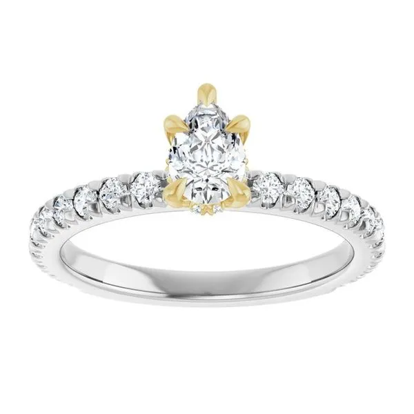 Claw-Prong Hidden Halo-Style Engagement Ring Image 3 Arezzo Jewelers Elmwood Park, IL