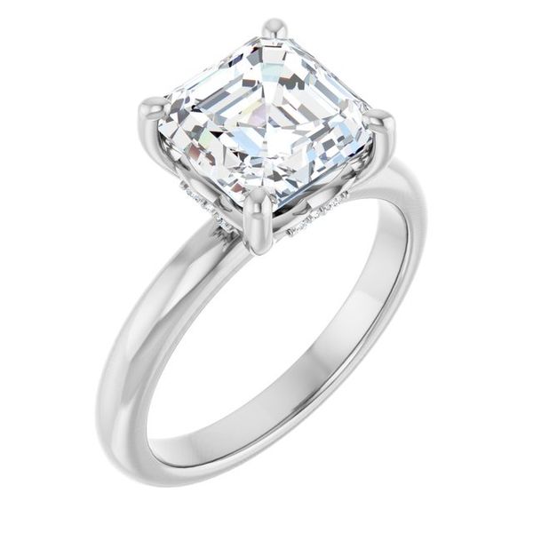 Hidden Halo-Style Engagement Ring