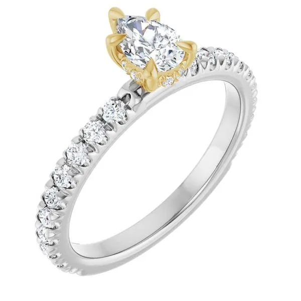 Claw-Prong Hidden Halo-Style Engagement Ring Arezzo Jewelers Elmwood Park, IL