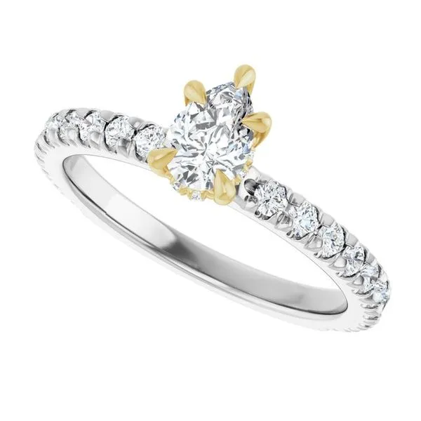 Claw-Prong Hidden Halo-Style Engagement Ring Image 5 Witt's Jewelry Wayne, NE