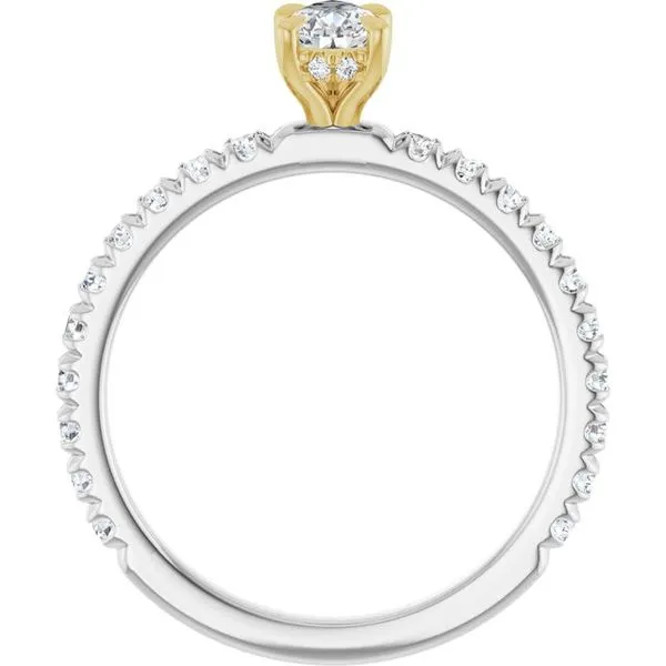 Claw-Prong Hidden Halo-Style Engagement Ring Image 2 Don's Jewelry & Design Washington, IA