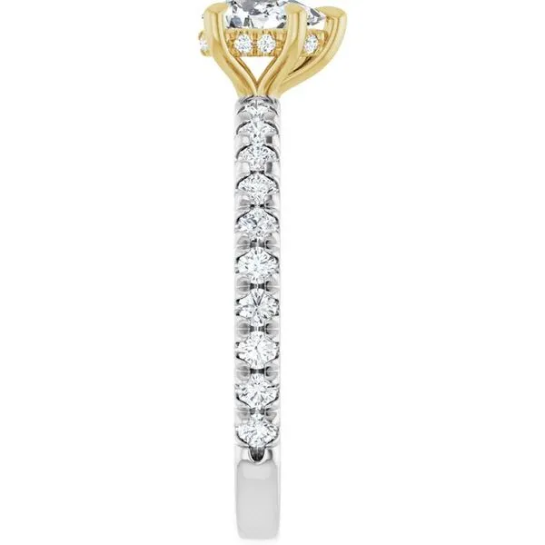 Claw-Prong Hidden Halo-Style Engagement Ring Image 4 Clater Jewelers Louisville, KY