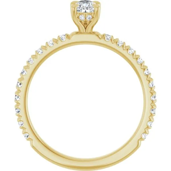 Claw-Prong Hidden Halo-Style Engagement Ring Image 2 J. West Jewelers Round Rock, TX
