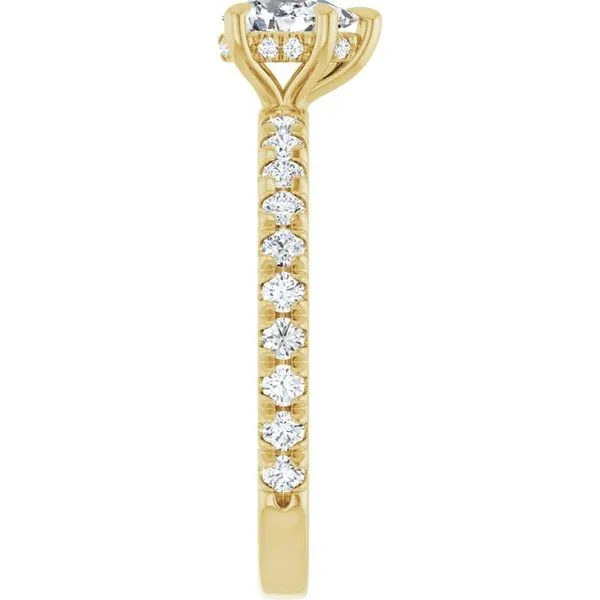 Claw-Prong Hidden Halo-Style Engagement Ring Image 4 Jimmy Smith Jewelers Decatur, AL