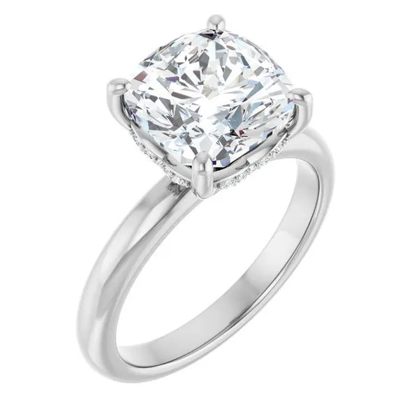 Hidden Halo-Style Engagement Ring