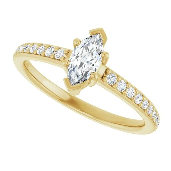 V-End Prong Engagement Ring Image 5 Eskews Fine Jewelers Lee's Summit, MO