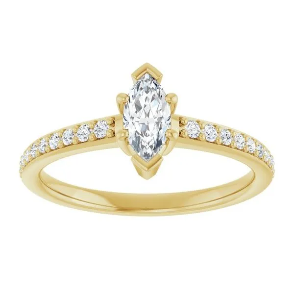 V-End Prong Engagement Ring Image 3 Rox Atlanta Jewelers Decatur, GA