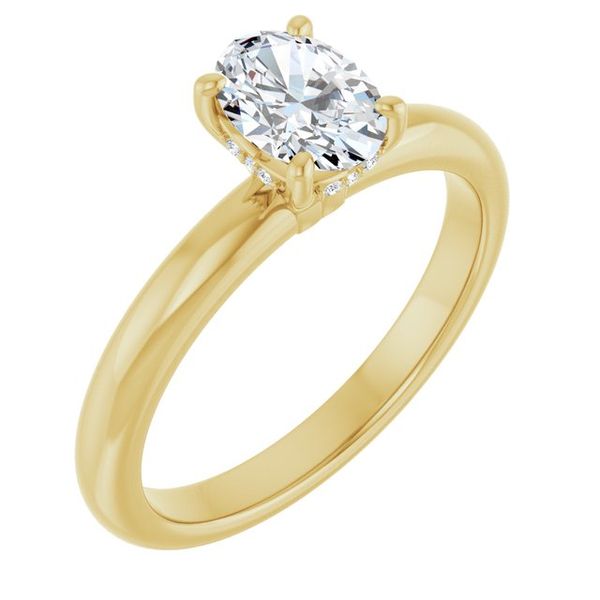 Hidden Halo-Style Engagement Ring