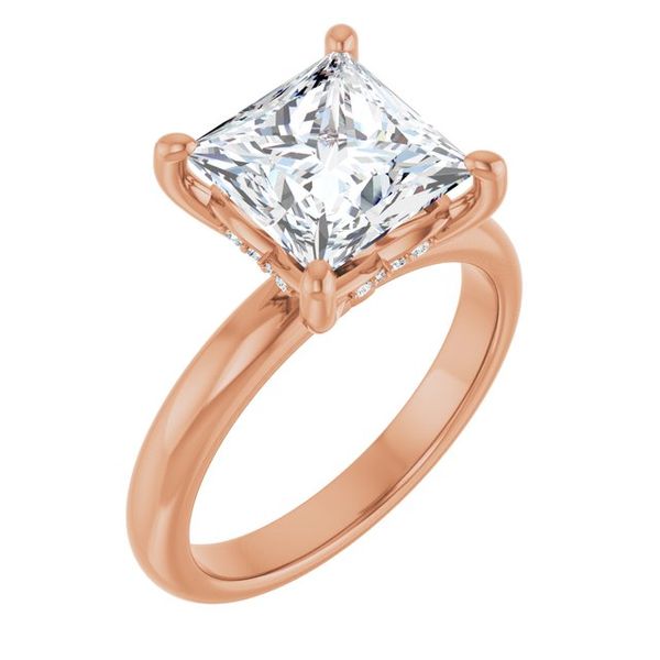 Hidden Halo-Style Engagement Ring