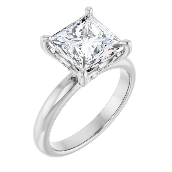 Hidden Halo-Style Engagement Ring