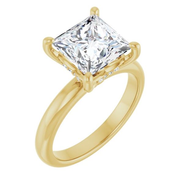 Hidden Halo-Style Engagement Ring