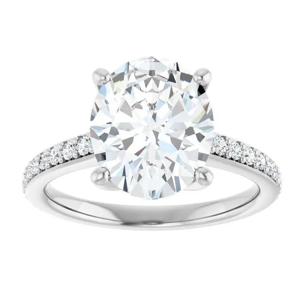 V-End Prong Engagement Ring Image 3 Futer Bros Jewelers York, PA