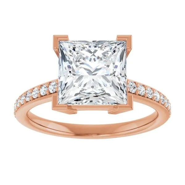 V-End Prong Engagement Ring Image 3 Morin Jewelers Southbridge, MA