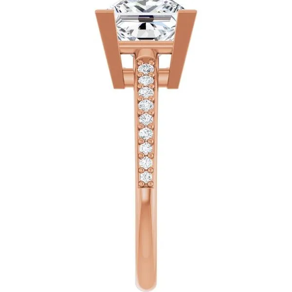 V-End Prong Engagement Ring Image 4 J. West Jewelers Round Rock, TX