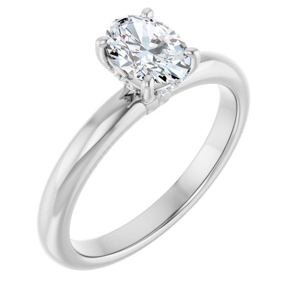 Hidden Halo-Style Engagement Ring