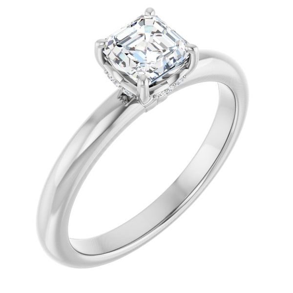Hidden Halo-Style Engagement Ring
