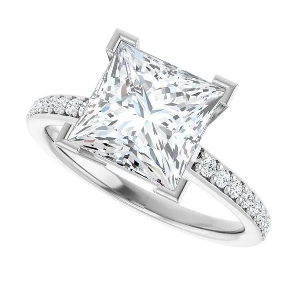 V-End Prong Engagement Ring Image 5 Hudson Valley Goldsmith New Paltz, NY