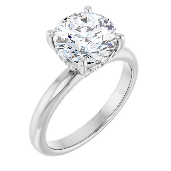 Hidden Halo-Style Engagement Ring