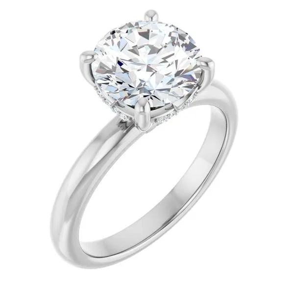Hidden Halo-Style Engagement Ring