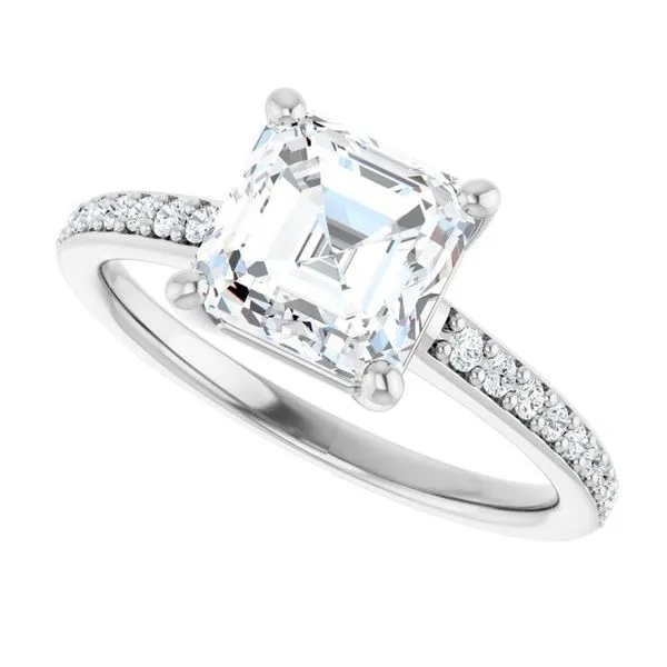 V-End Prong Engagement Ring Image 5 Futer Bros Jewelers York, PA