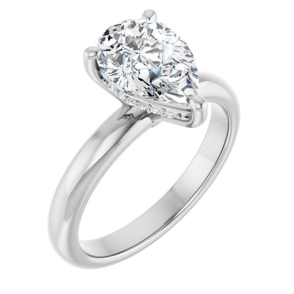 Hidden Halo-Style Engagement Ring