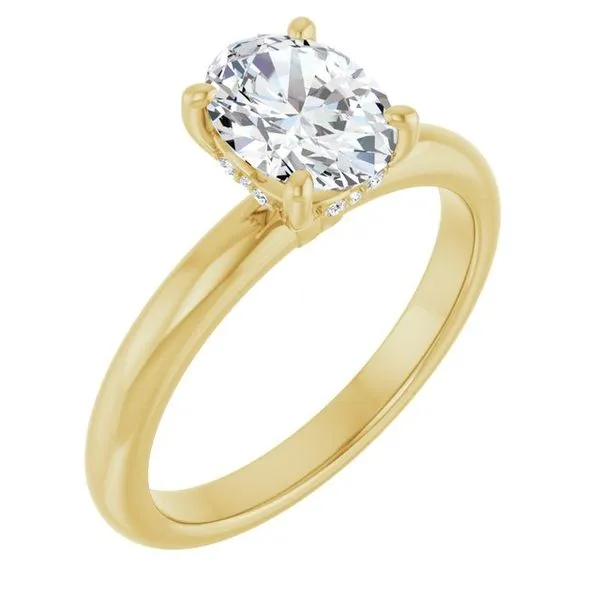 Hidden Halo-Style Engagement Ring