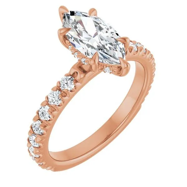Claw-Prong Hidden Halo-Style Engagement Ring J. Thomas Jewelers Rochester Hills, MI